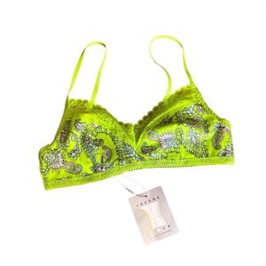 Savage X Fenty Acid Lime Bohemian Paisley Bralette - S